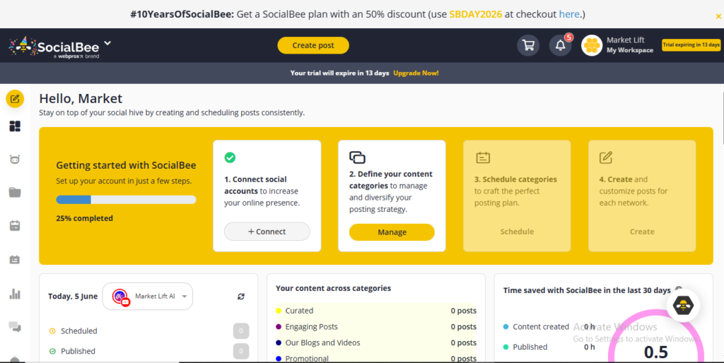 socialbee screenshot
